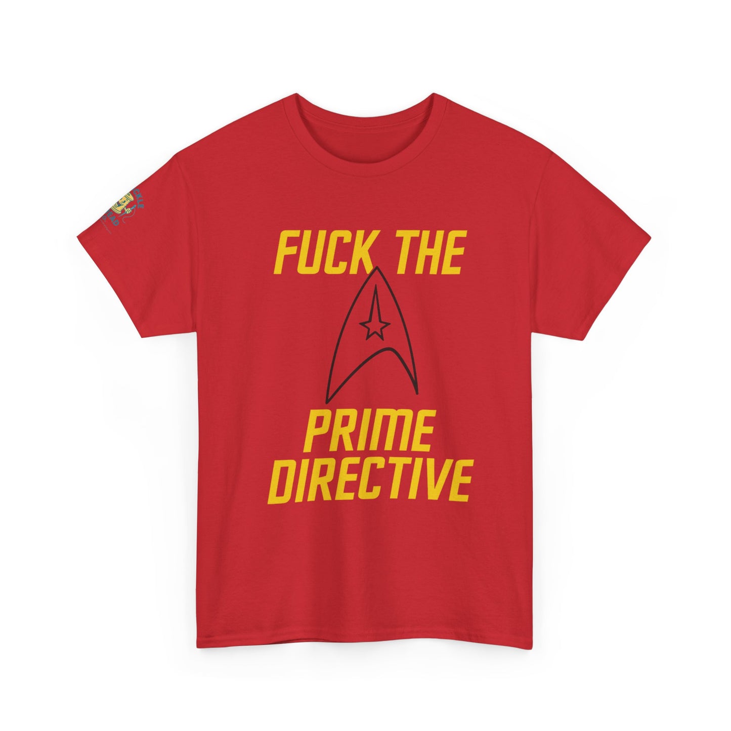 Copy of Copy of Copy of SCREW THE PRIME DIRECTIVE Star Trek-Inspired Funny Sci-Fi Tee | Bold Yellow Text & Iconic Delta Logo