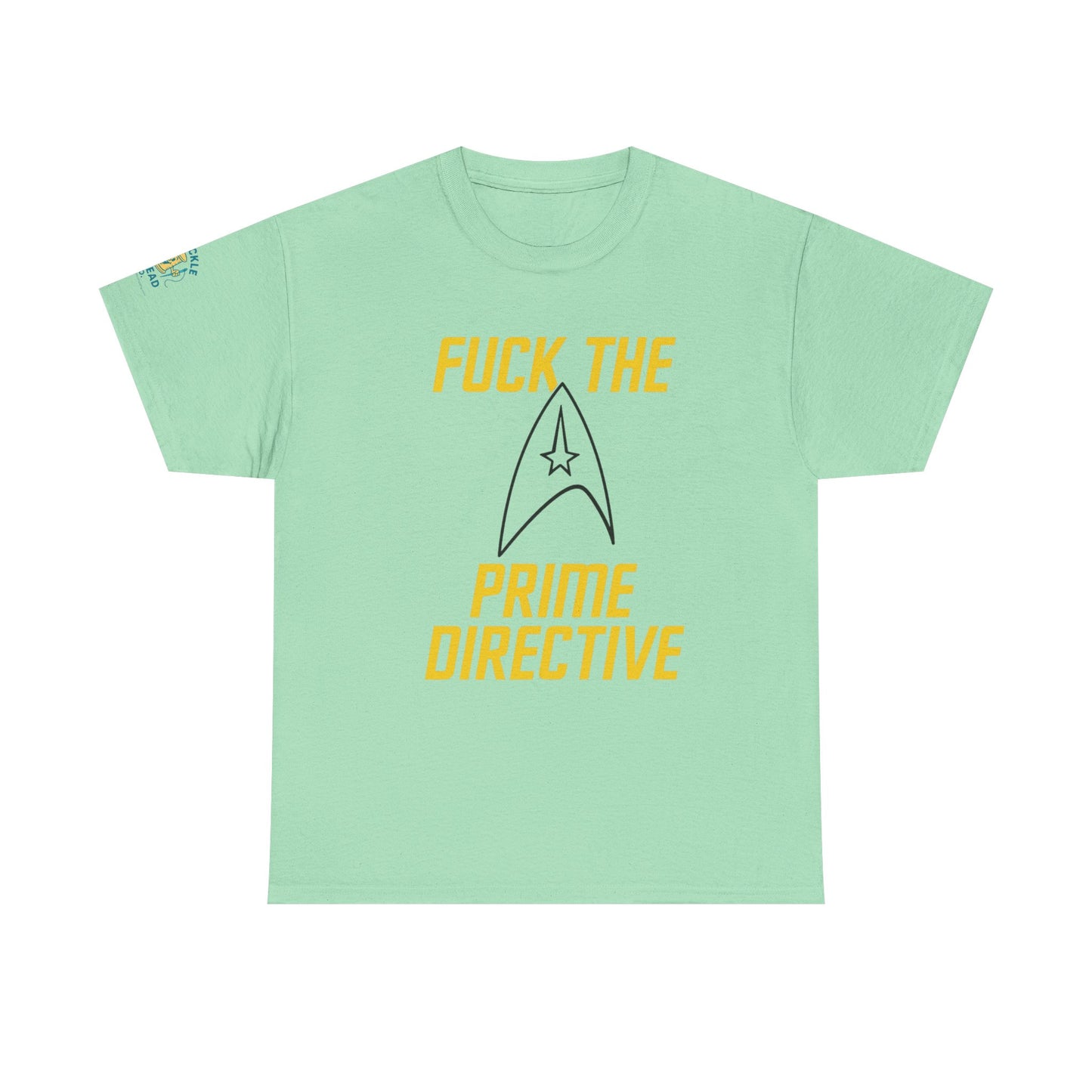 Copy of Copy of Copy of SCREW THE PRIME DIRECTIVE Star Trek-Inspired Funny Sci-Fi Tee | Bold Yellow Text & Iconic Delta Logo