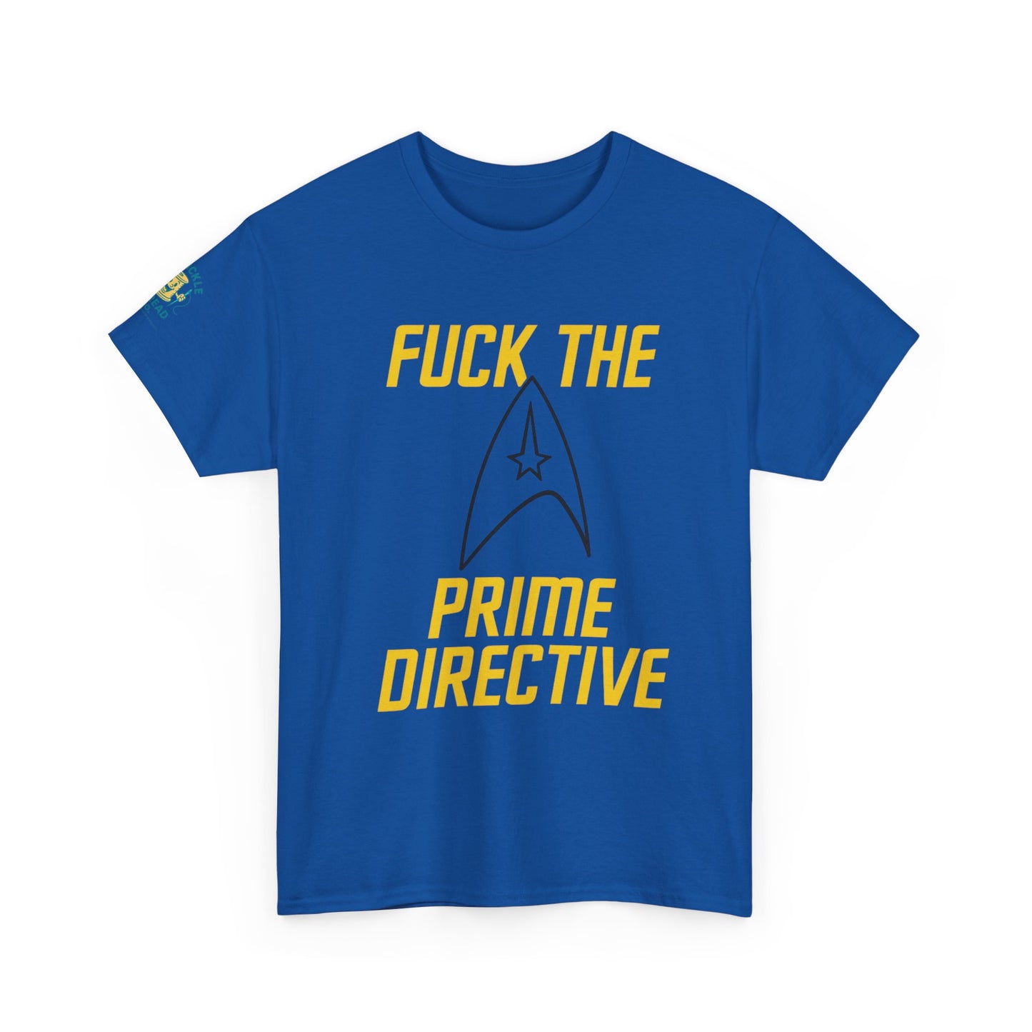 Copy of Copy of Copy of SCREW THE PRIME DIRECTIVE Star Trek-Inspired Funny Sci-Fi Tee | Bold Yellow Text & Iconic Delta Logo