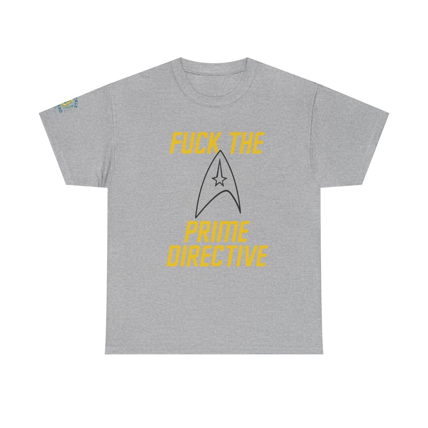 Copy of Copy of Copy of SCREW THE PRIME DIRECTIVE Star Trek-Inspired Funny Sci-Fi Tee | Bold Yellow Text & Iconic Delta Logo